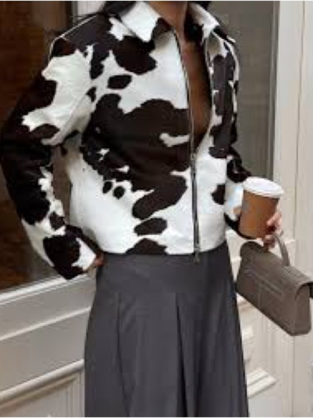 Michael kors Cropped Cow-Print jacket